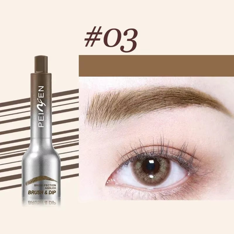 3D Dye Eyebrow Pencil – Waterproof, Smudge-Proof Brow Enhancer with Large Brush for Natural, Long-Lasting Black and Brown Brows