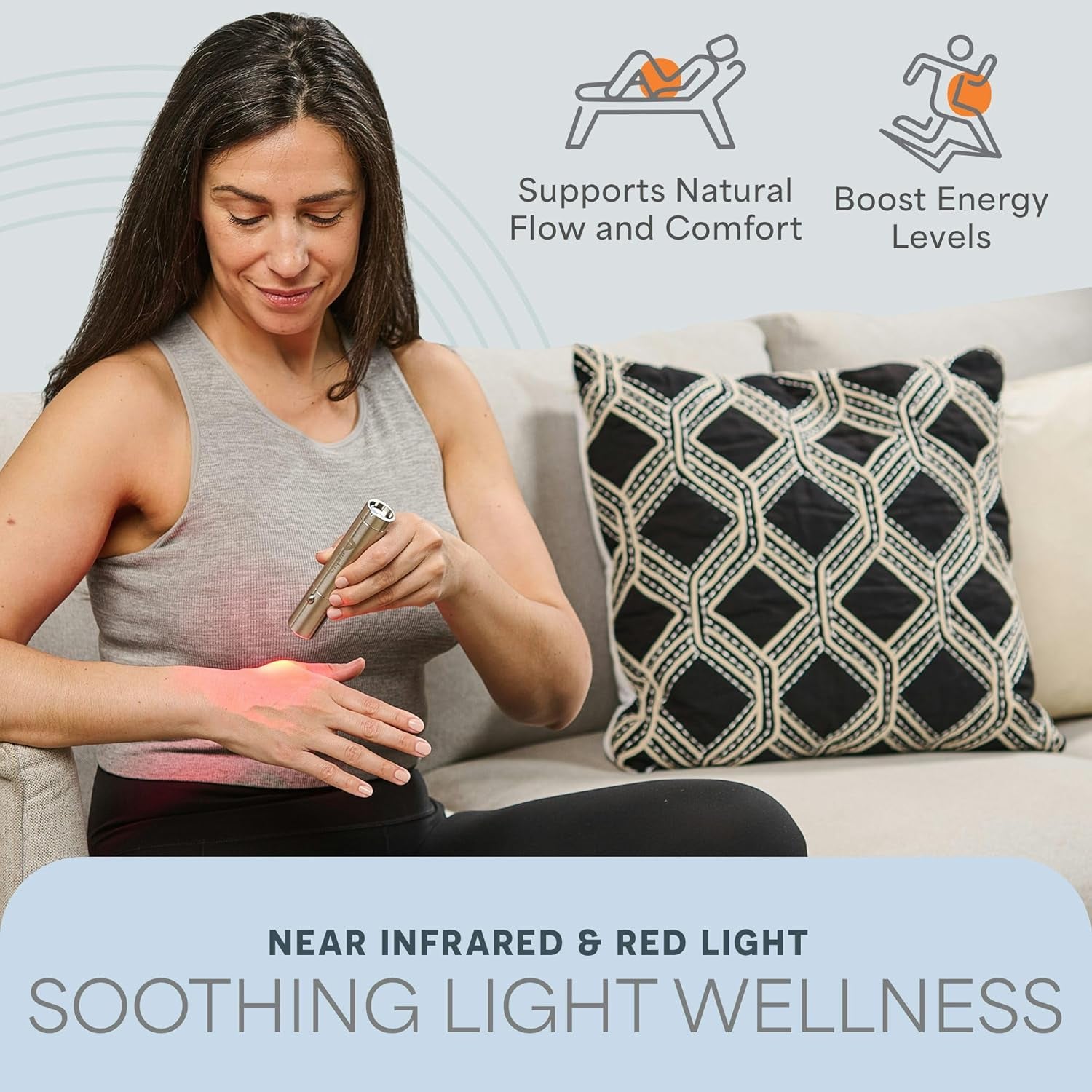 Infrared & Red Light Therapy for Body Joints & Muscles Pain Relief, Portable Red Light Therapy Device, near Infrared Light Therapy for Body & Face Reduce Inflammation - Use 3 Wavelengths