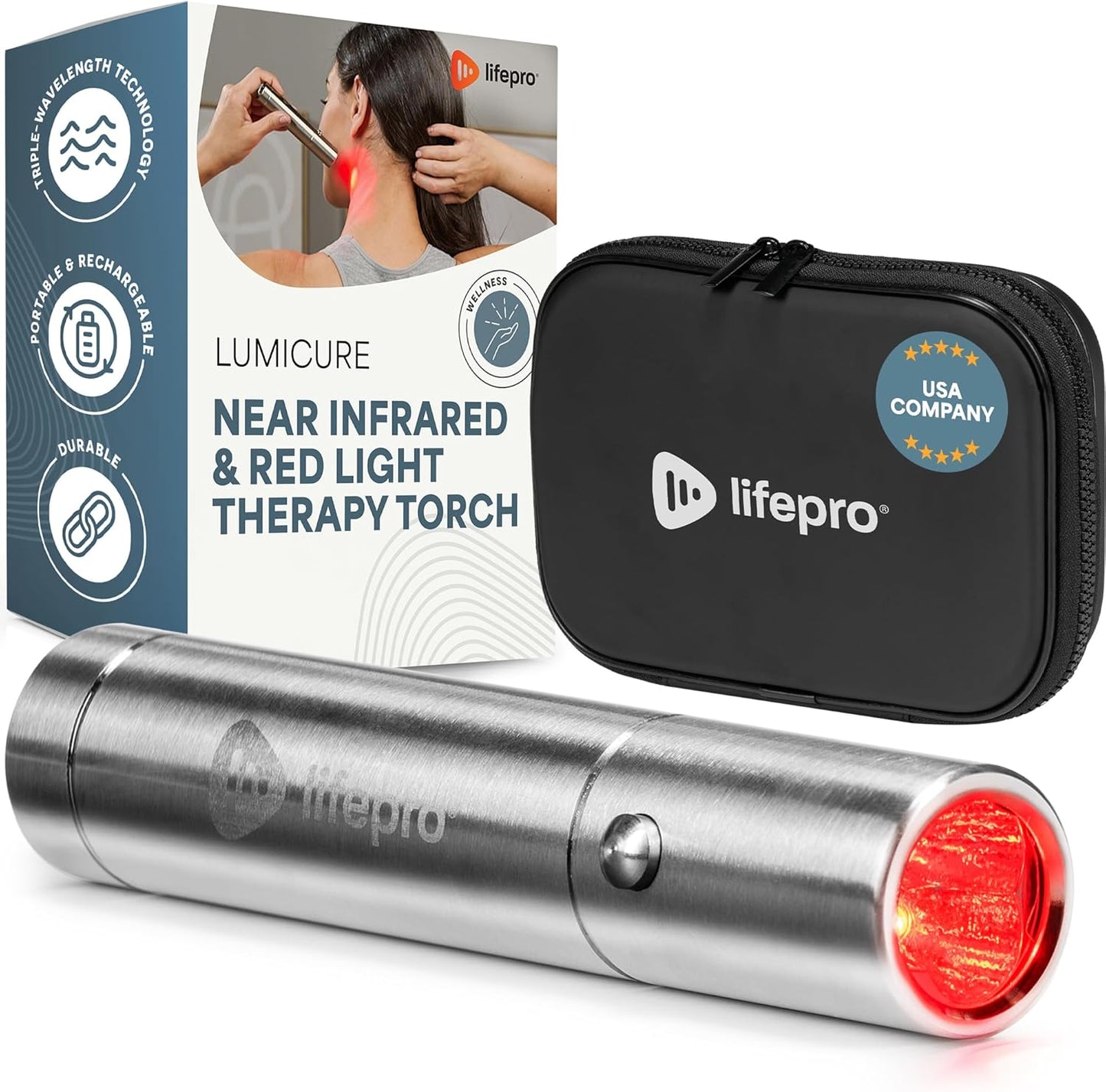 Infrared & Red Light Therapy for Body Joints & Muscles Pain Relief, Portable Red Light Therapy Device, near Infrared Light Therapy for Body & Face Reduce Inflammation - Use 3 Wavelengths